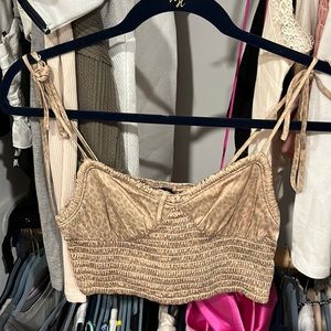 Tan and light cheetah print top